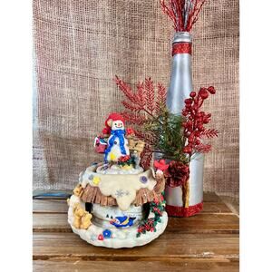 Porcelain Rotating Christmas Frosty The Snowman Animated~“ Frosty the Snowman”